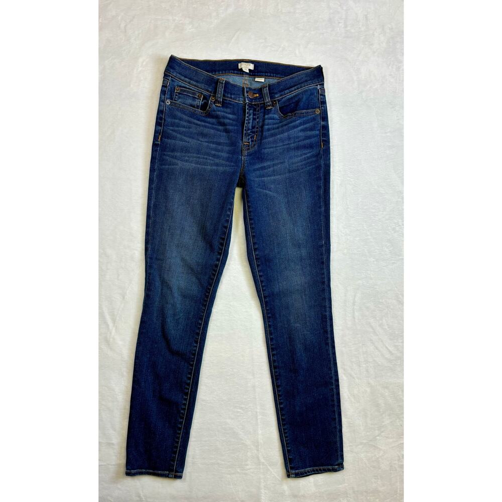 J.Crew Stretch Size 25 B8320 Medium Wash Toothpick Skinny Jeans